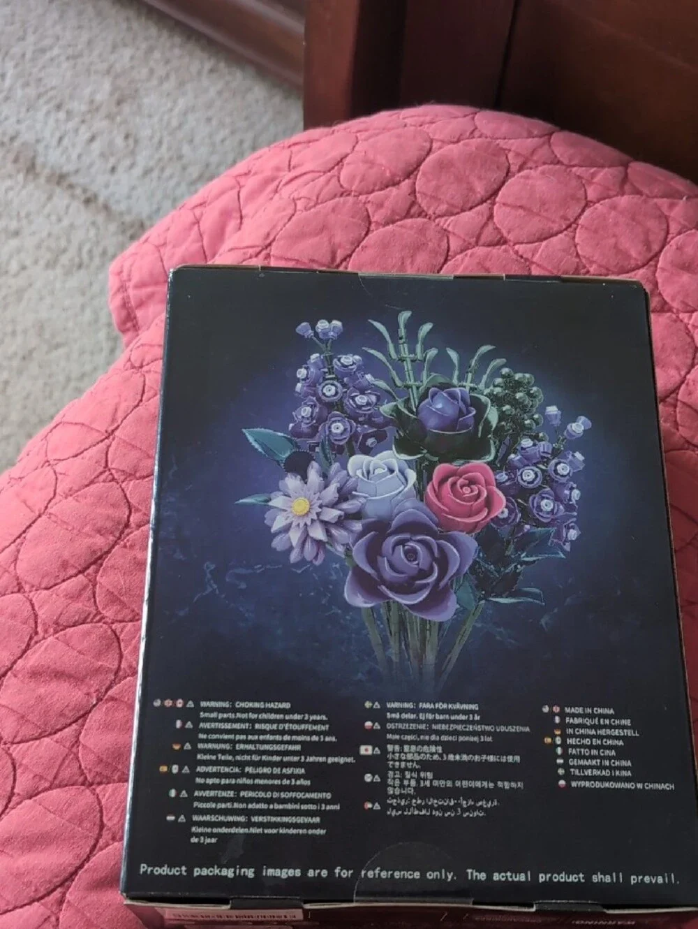 Deep Water Floral 3D Building Set- Shades Of Purple Rose Bouquet